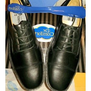 NewIBox DR.COMFORT DIABETIC Black Leather SHOES-MEN/11.5M Pressure Relief Soles